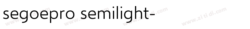 segoepro semilight字体转换